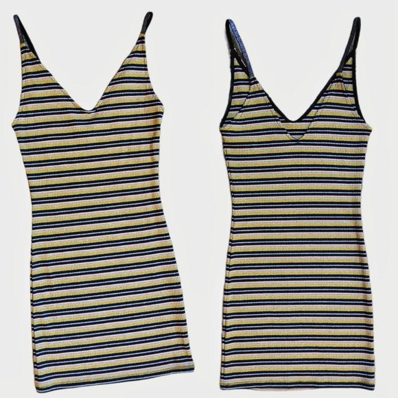 Topshop Sparkle Striped Camisole Dress - Picture 2 of 3